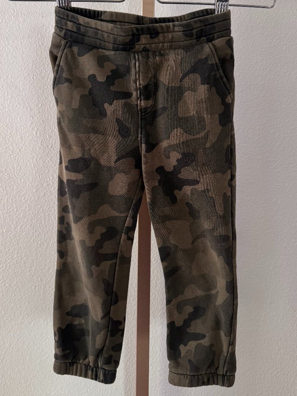 Dip Kids Camo Fleece Jogger Pants Green Brown 3T